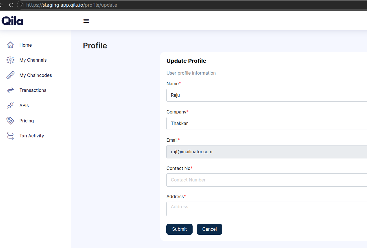Password Setup Screenshot